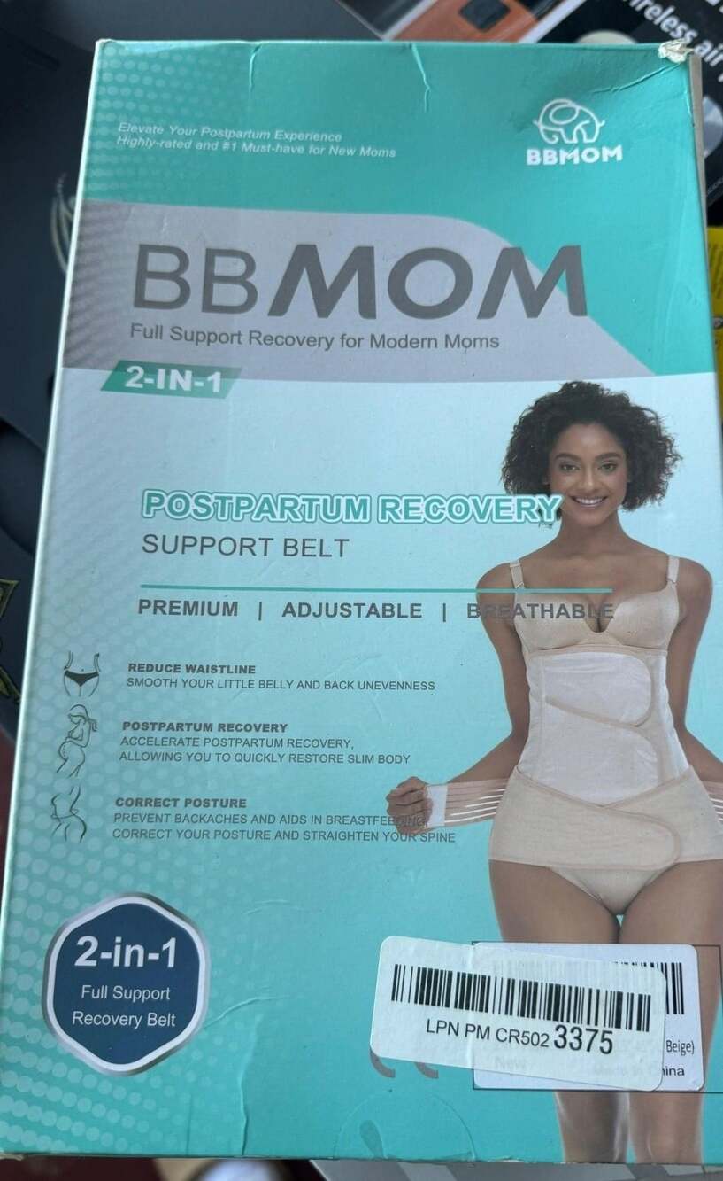 BBMOM 2-In-1 Postpartum Recovery Support Belt Beige New